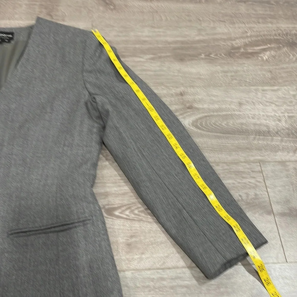 Vintage Liz Claiborne Collection Wool Single Button Gray Blazer Suit Jacket 10 - Picture 14 of 15